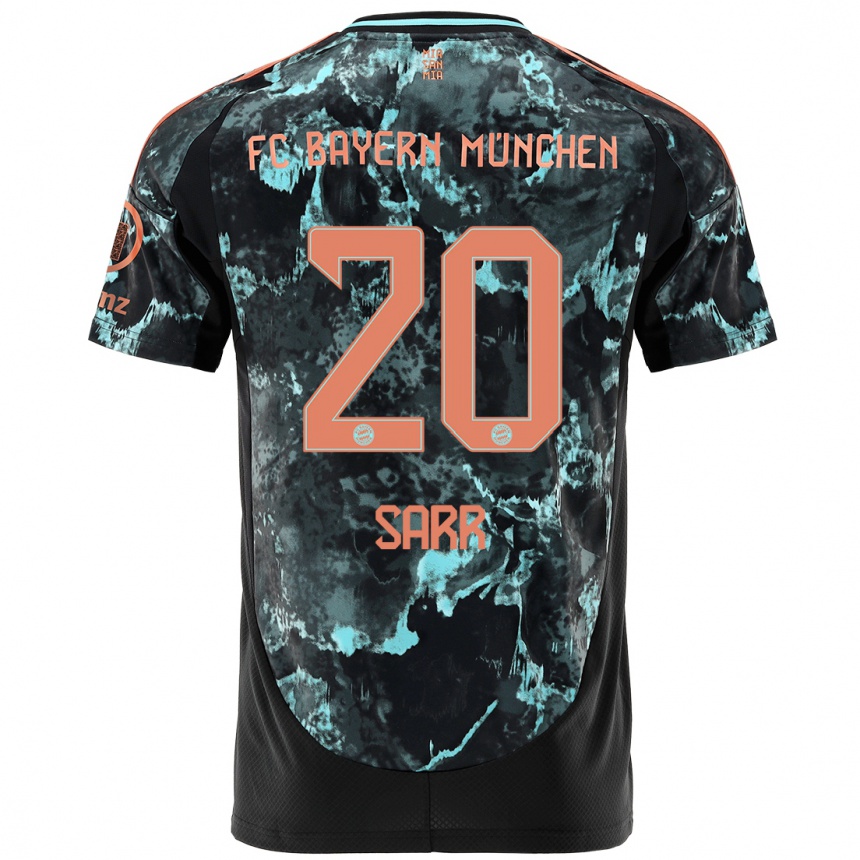 Vaikiškas Bouna Sarr #20 Juoda Išvykos Marškinėliai 2024/25 T-Shirt