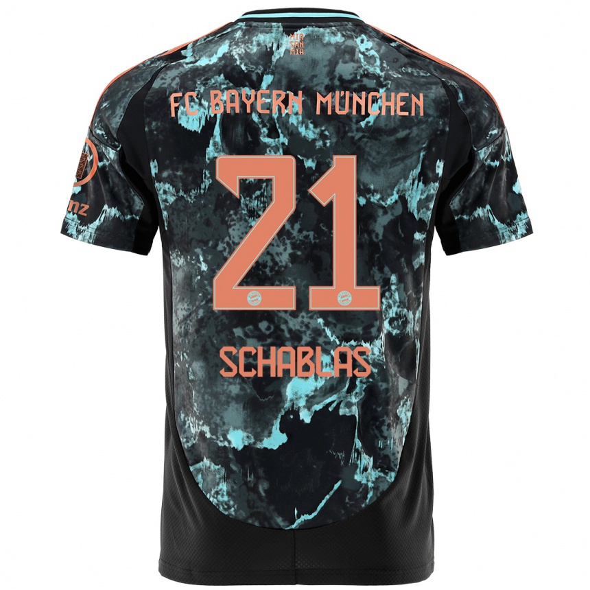 Vaikiškas Matteo Schablas #21 Juoda Išvykos Marškinėliai 2024/25 T-Shirt