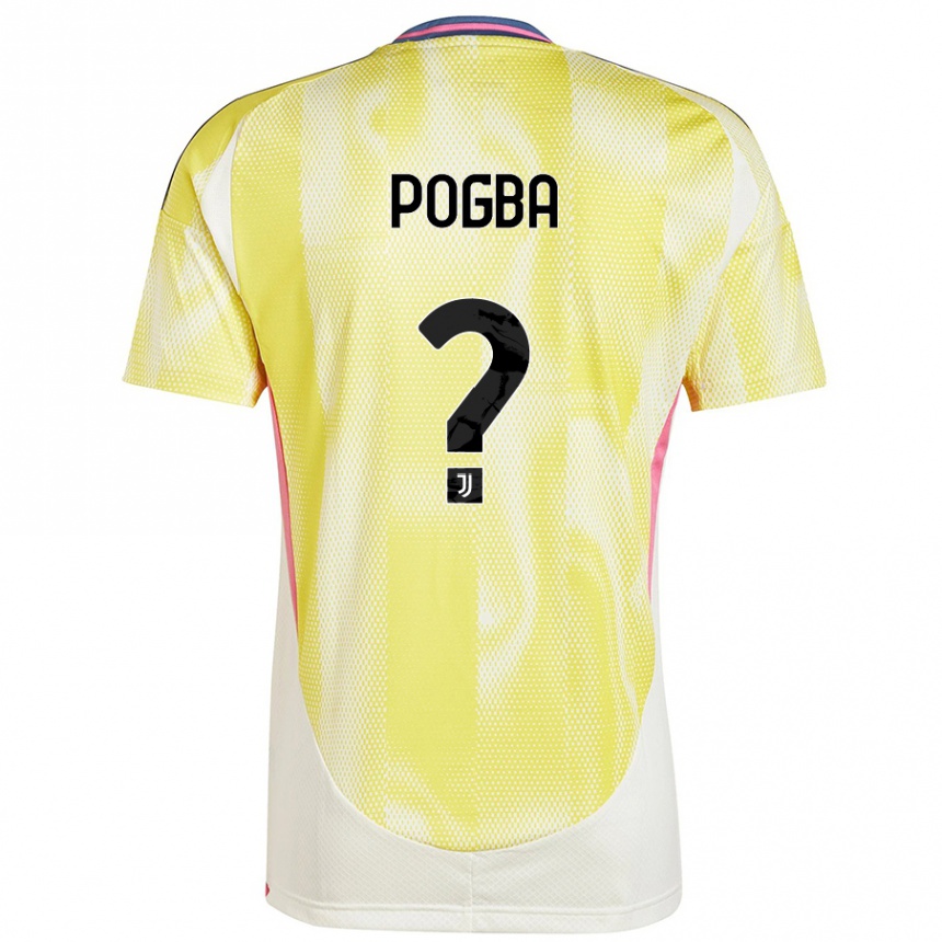 Vaikiškas Paul Pogba #0 Saulės Geltona Išvykos Marškinėliai 2024/25 T-Shirt