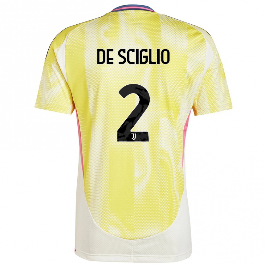 Vaikiškas Mattia De Sciglio #2 Saulės Geltona Išvykos Marškinėliai 2024/25 T-Shirt