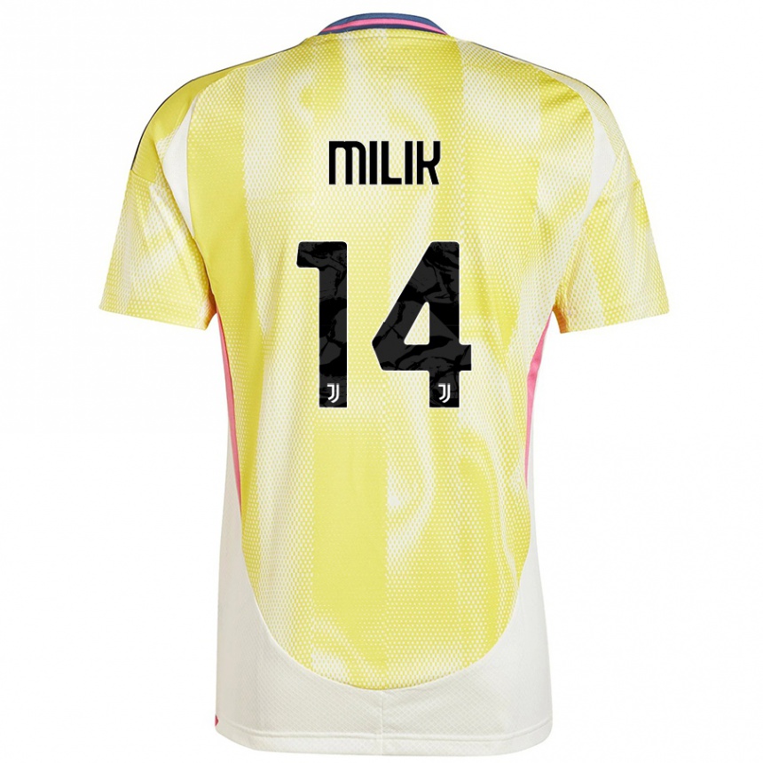 Vaikiškas Arkadiusz Milik #14 Saulės Geltona Išvykos Marškinėliai 2024/25 T-Shirt