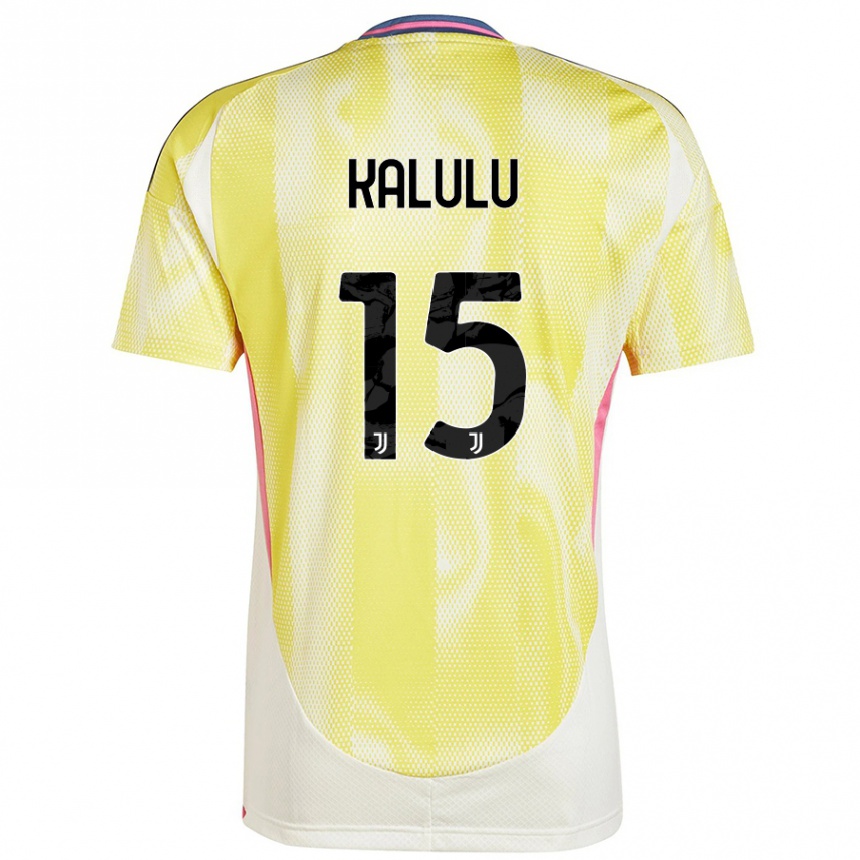 Vaikiškas Pierre Kalulu #15 Saulės Geltona Išvykos Marškinėliai 2024/25 T-Shirt