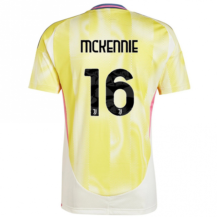 Vaikiškas Weston Mckennie #16 Saulės Geltona Išvykos Marškinėliai 2024/25 T-Shirt