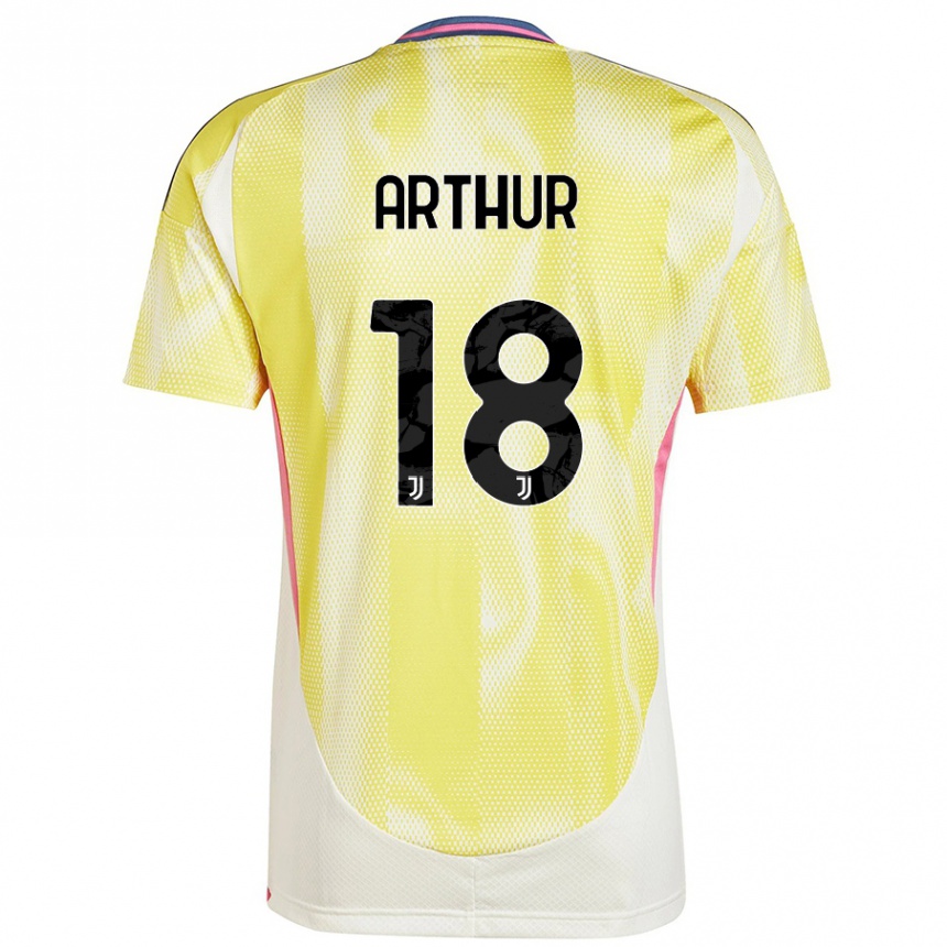 Vaikiškas Arthur Melo #18 Saulės Geltona Išvykos Marškinėliai 2024/25 T-Shirt