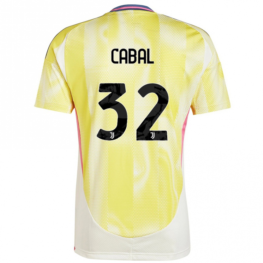 Vaikiškas Juan Cabal #32 Saulės Geltona Išvykos Marškinėliai 2024/25 T-Shirt