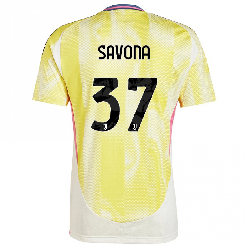 Vaikiškas Nicolo Savona #37 Saulės Geltona Išvykos Marškinėliai 2024/25 T-Shirt