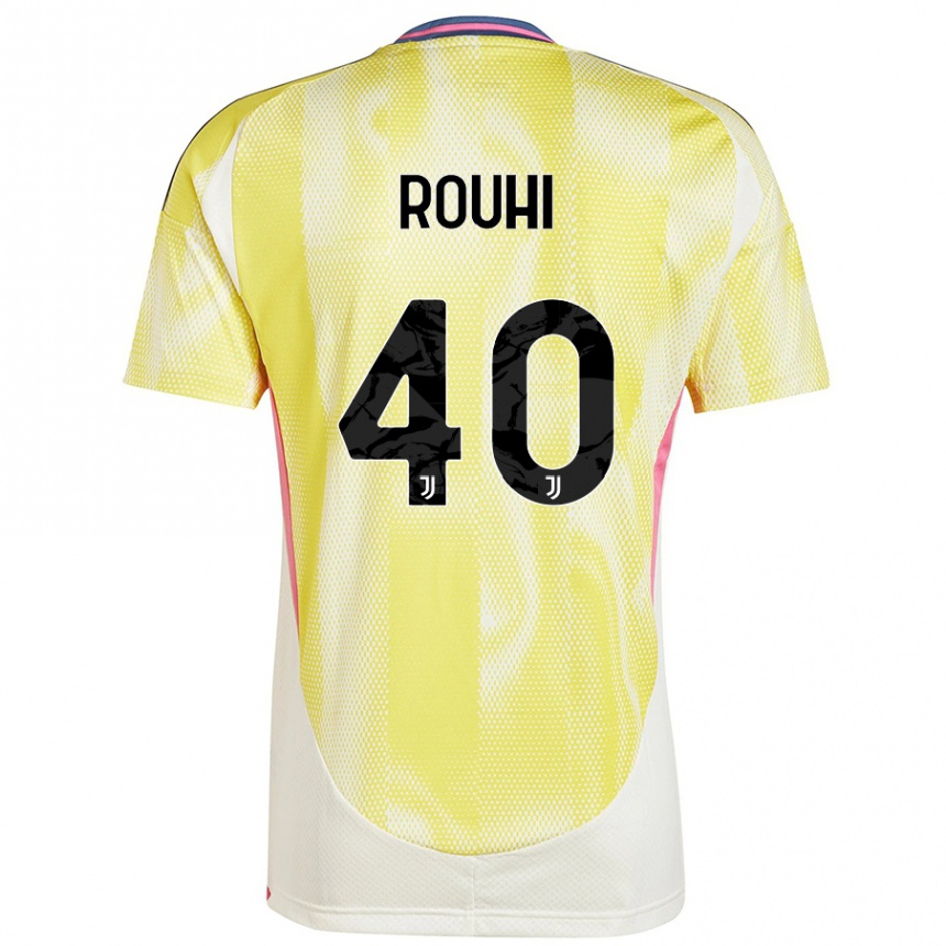 Vaikiškas Jonas Rouhi #40 Saulės Geltona Išvykos Marškinėliai 2024/25 T-Shirt