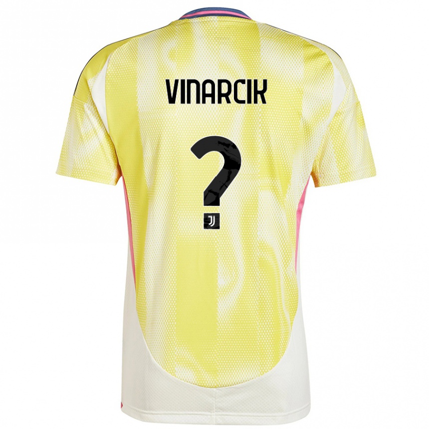 Vaikiškas Jakub Vinarcik #0 Saulės Geltona Išvykos Marškinėliai 2024/25 T-Shirt