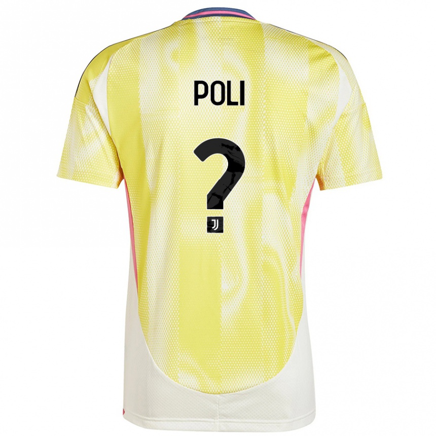 Vaikiškas Fabrizio Poli #0 Saulės Geltona Išvykos Marškinėliai 2024/25 T-Shirt