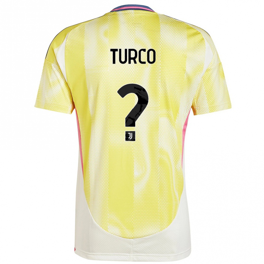 Vaikiškas Stefano Turco #0 Saulės Geltona Išvykos Marškinėliai 2024/25 T-Shirt