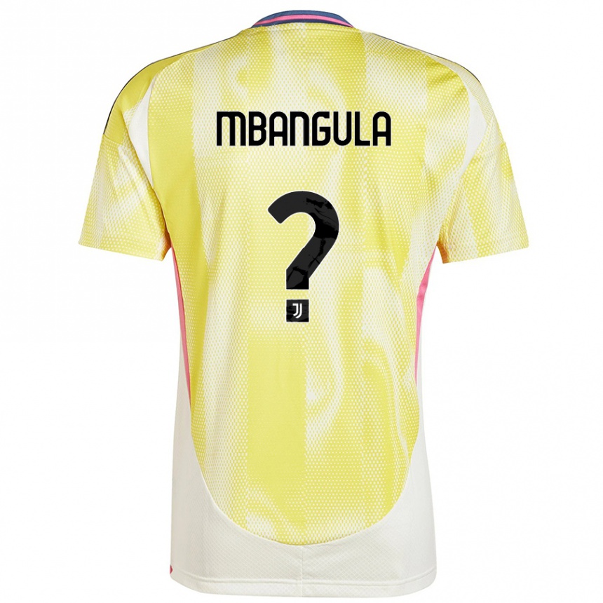 Vaikiškas Samuel Mbangula #0 Saulės Geltona Išvykos Marškinėliai 2024/25 T-Shirt