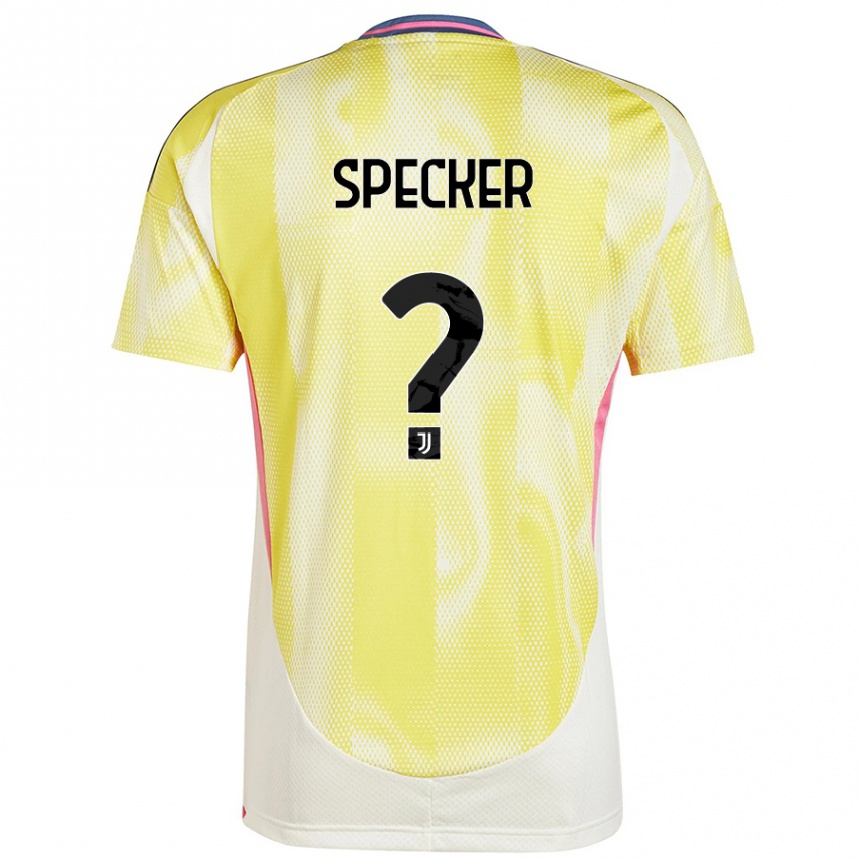 Vaikiškas Stefano Specker #0 Saulės Geltona Išvykos Marškinėliai 2024/25 T-Shirt