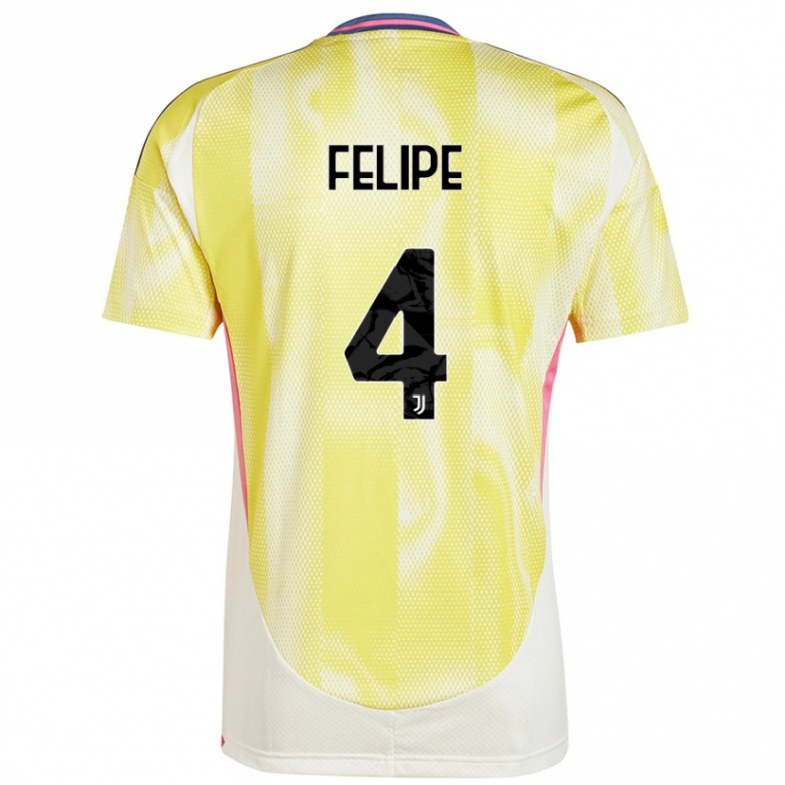 Vaikiškas Pedro Felipe #4 Saulės Geltona Išvykos Marškinėliai 2024/25 T-Shirt