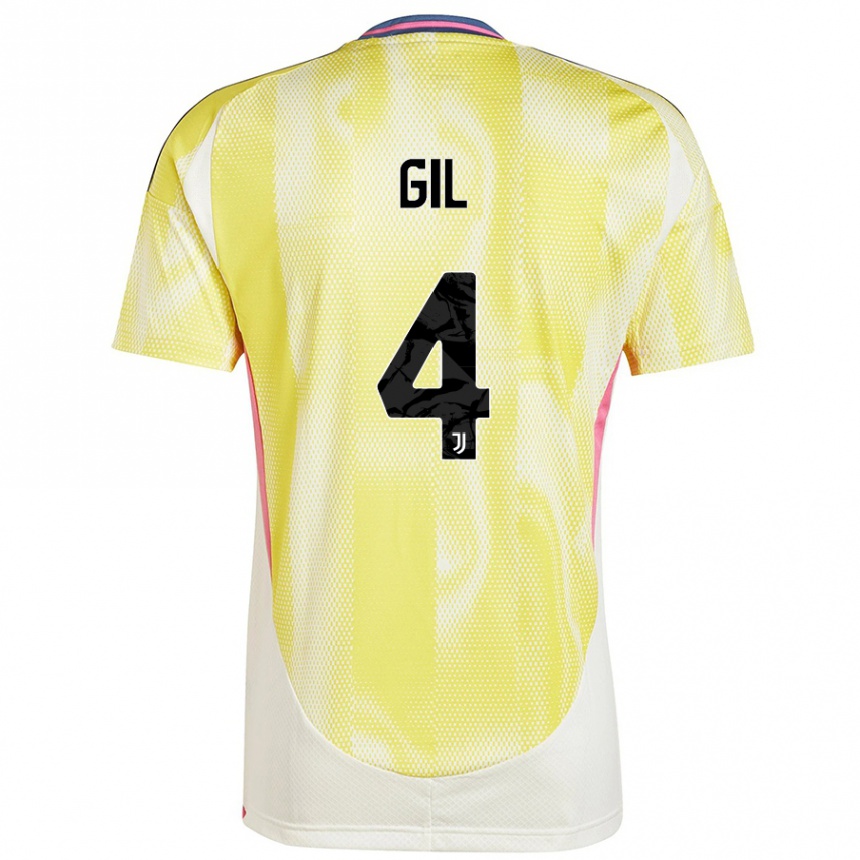 Vaikiškas Javier Gil #4 Saulės Geltona Išvykos Marškinėliai 2024/25 T-Shirt