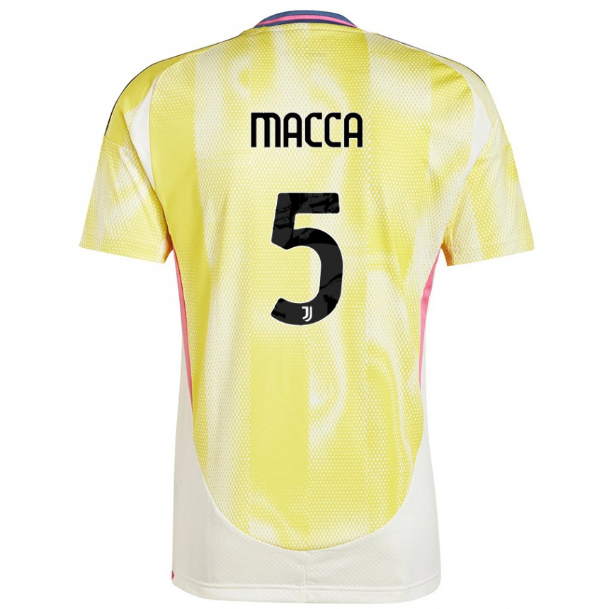 Vaikiškas Federico Macca #5 Saulės Geltona Išvykos Marškinėliai 2024/25 T-Shirt