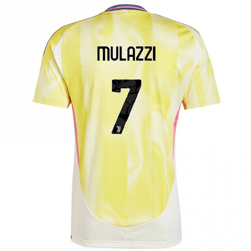 Vaikiškas Gabriele Mulazzi #7 Saulės Geltona Išvykos Marškinėliai 2024/25 T-Shirt