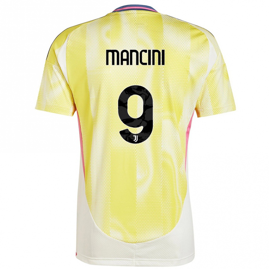 Vaikiškas Tommaso Mancini #9 Saulės Geltona Išvykos Marškinėliai 2024/25 T-Shirt