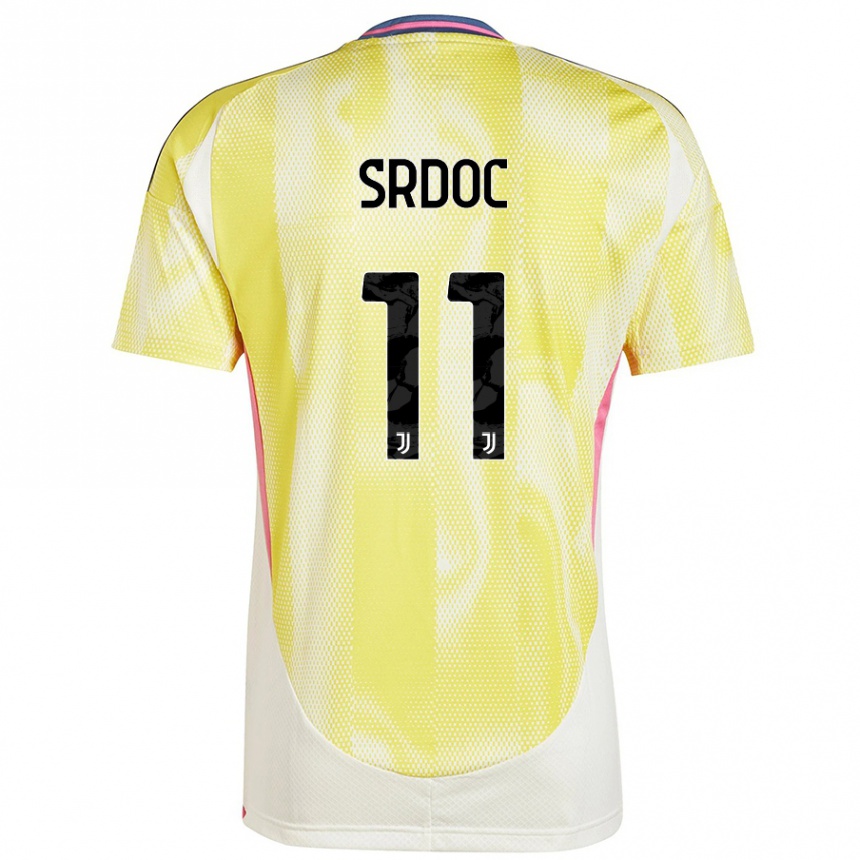 Vaikiškas Ivano Srdoc #11 Saulės Geltona Išvykos Marškinėliai 2024/25 T-Shirt