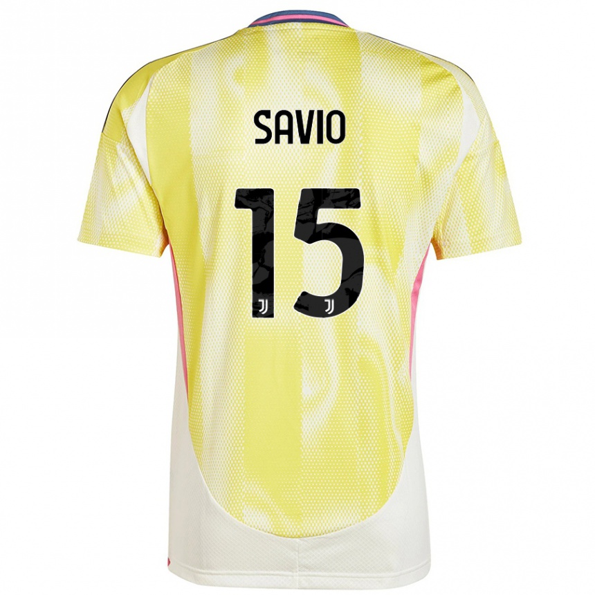 Vaikiškas Federico Savio #15 Saulės Geltona Išvykos Marškinėliai 2024/25 T-Shirt