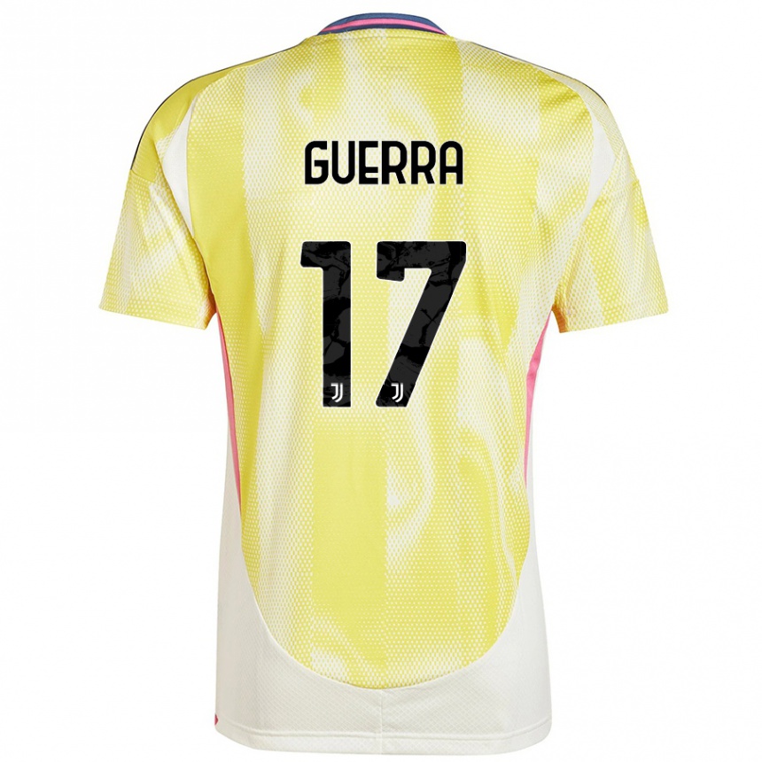 Vaikiškas Simone Guerra #17 Saulės Geltona Išvykos Marškinėliai 2024/25 T-Shirt