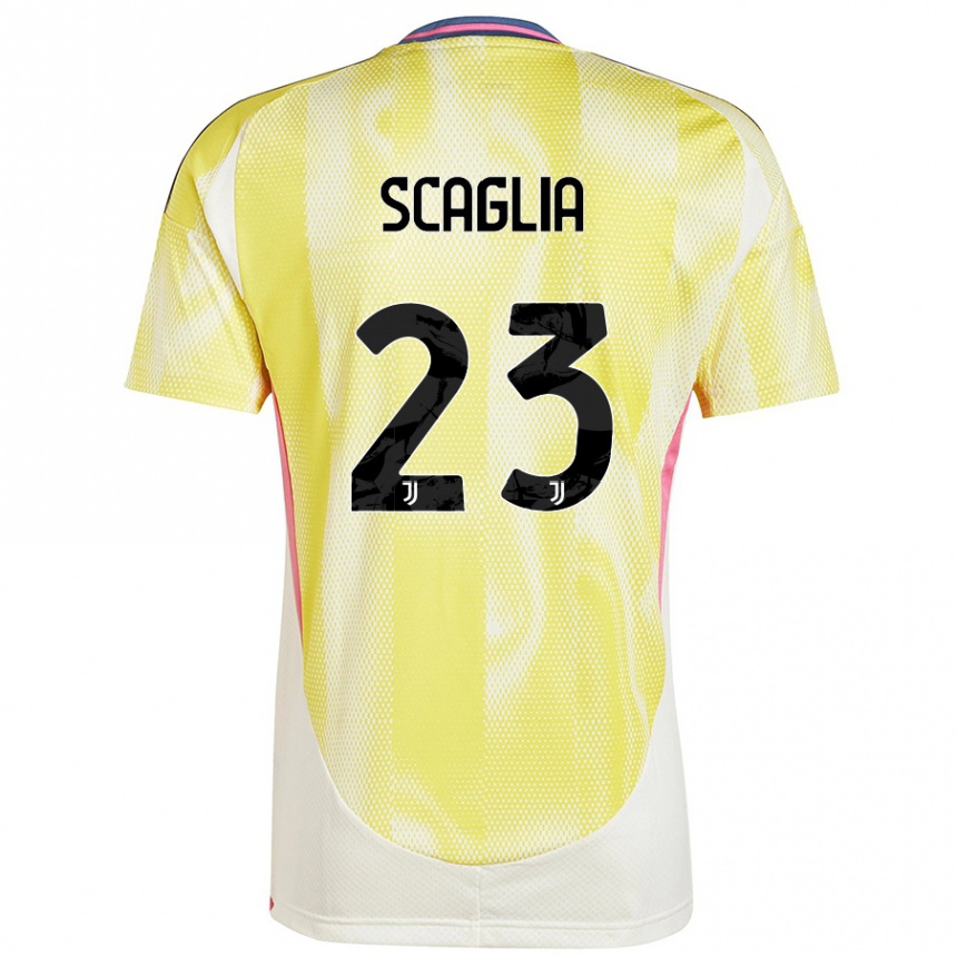 Vaikiškas Filippo Scaglia #23 Saulės Geltona Išvykos Marškinėliai 2024/25 T-Shirt