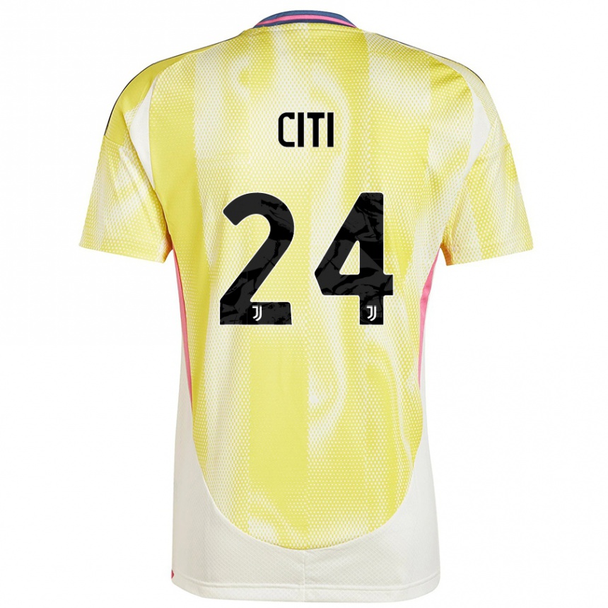 Vaikiškas Alessandro Citi #24 Saulės Geltona Išvykos Marškinėliai 2024/25 T-Shirt