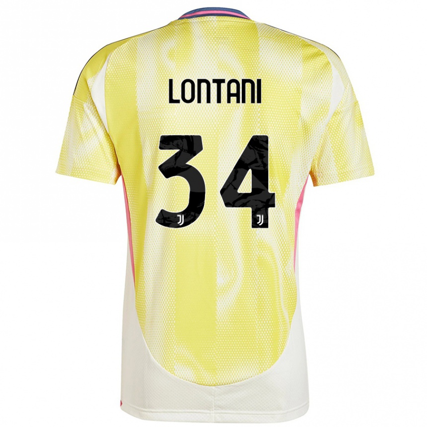 Vaikiškas Matteo Lontani #34 Saulės Geltona Išvykos Marškinėliai 2024/25 T-Shirt