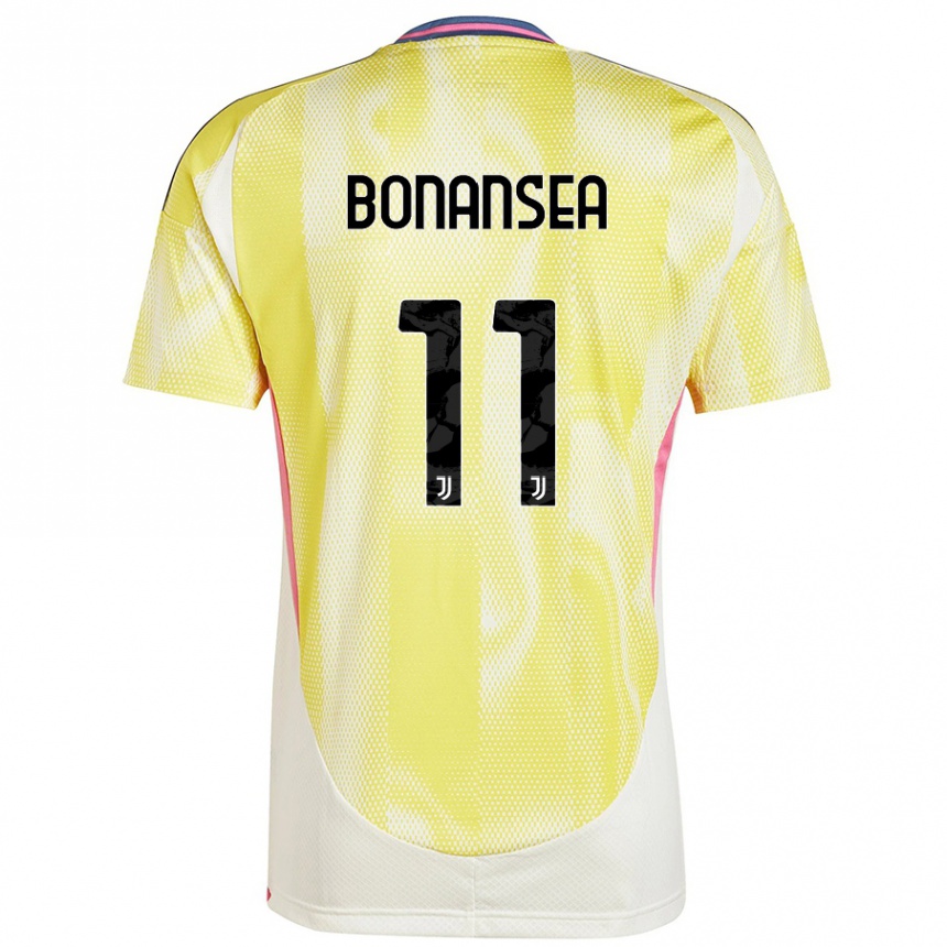 Vaikiškas Barbara Bonansea #11 Saulės Geltona Išvykos Marškinėliai 2024/25 T-Shirt