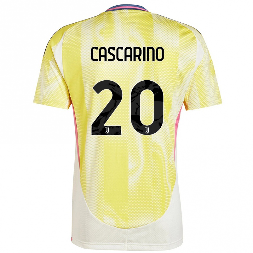 Vaikiškas Estelle Cascarino #20 Saulės Geltona Išvykos Marškinėliai 2024/25 T-Shirt