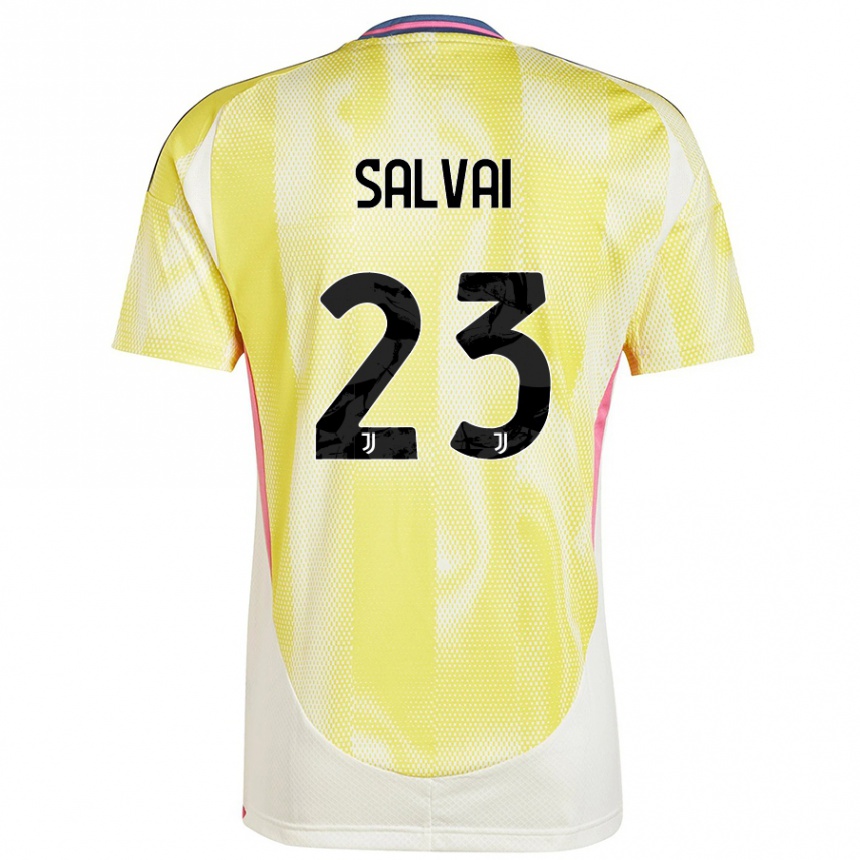 Vaikiškas Cecilia Salvai #23 Saulės Geltona Išvykos Marškinėliai 2024/25 T-Shirt