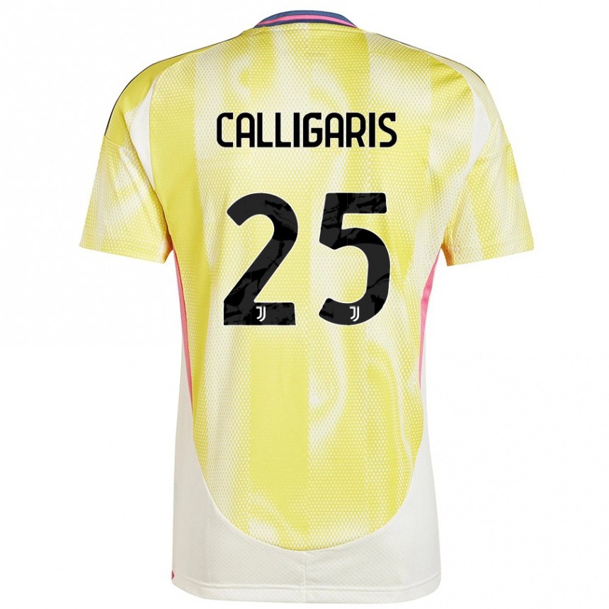 Vaikiškas Viola Calligaris #25 Saulės Geltona Išvykos Marškinėliai 2024/25 T-Shirt