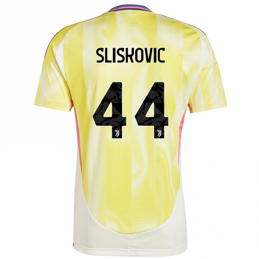 Vaikiškas Gloria Slišković #44 Saulės Geltona Išvykos Marškinėliai 2024/25 T-Shirt