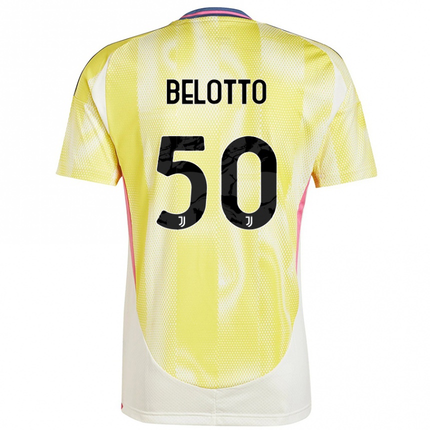 Vaikiškas Soledad Belotto #50 Saulės Geltona Išvykos Marškinėliai 2024/25 T-Shirt