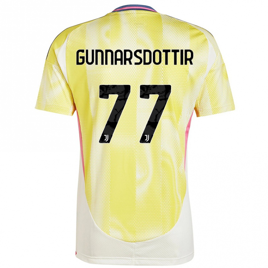 Vaikiškas Sara Bjork Gunnarsdottir #77 Saulės Geltona Išvykos Marškinėliai 2024/25 T-Shirt