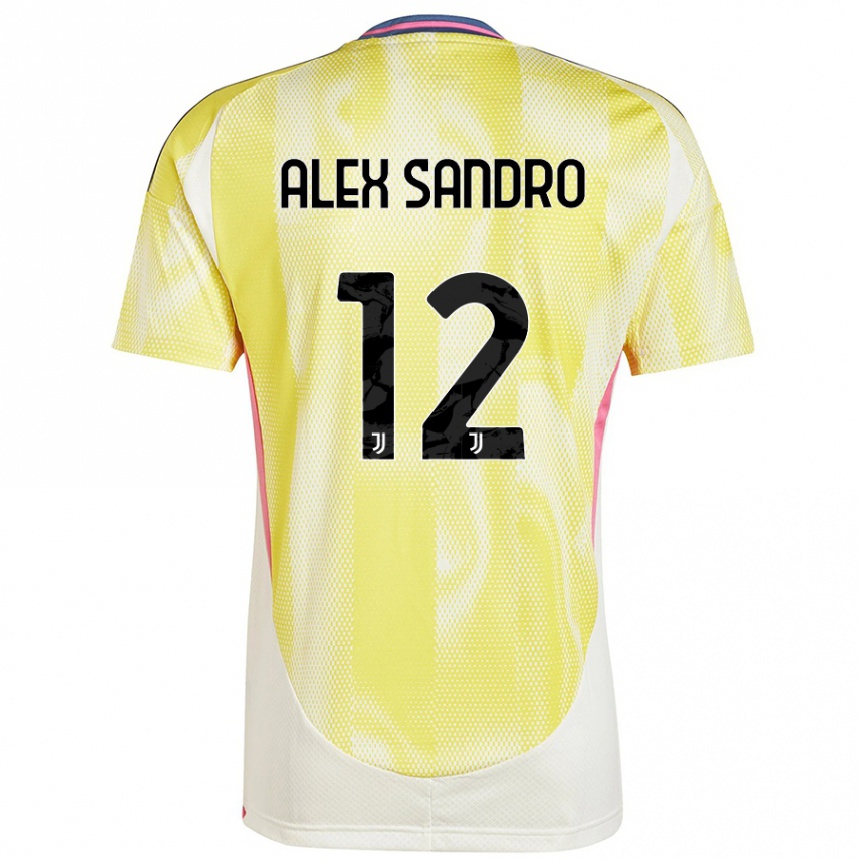 Vaikiškas Alex Sandro #12 Saulės Geltona Išvykos Marškinėliai 2024/25 T-Shirt