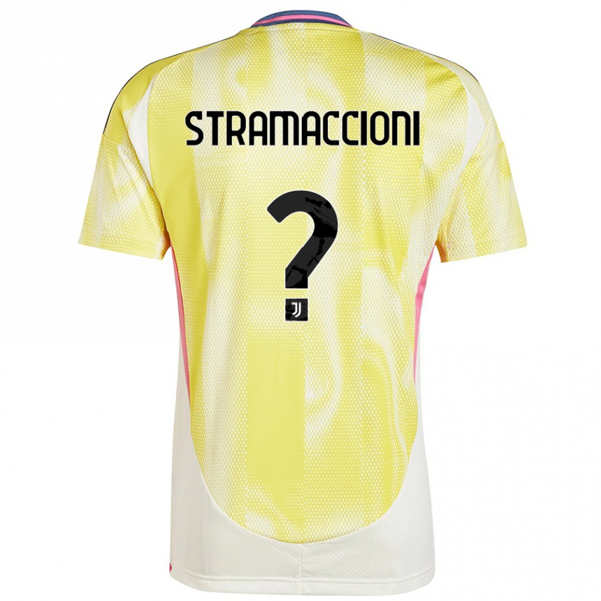 Vaikiškas Diego Stramaccioni #0 Saulės Geltona Išvykos Marškinėliai 2024/25 T-Shirt