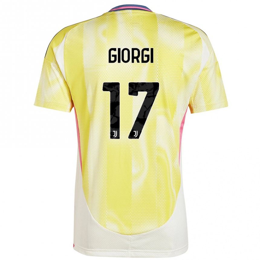 Vaikiškas Lorenzo Giorgi #17 Saulės Geltona Išvykos Marškinėliai 2024/25 T-Shirt