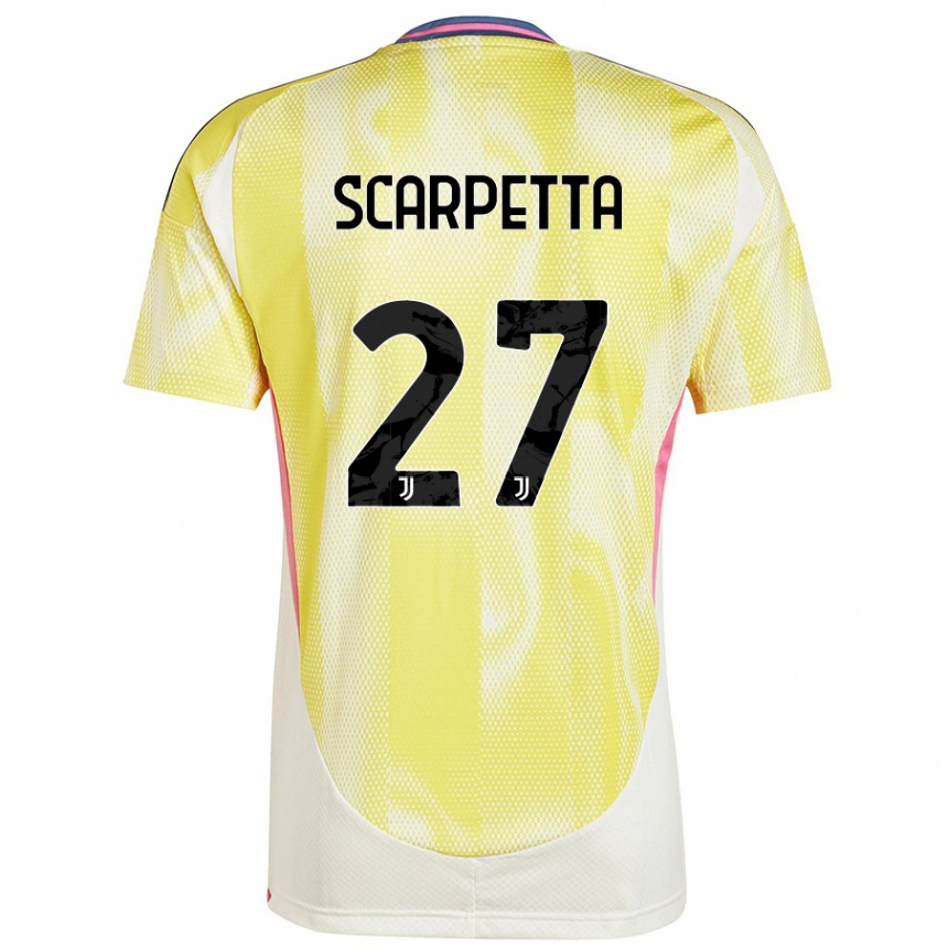 Vaikiškas Jacopo Scarpetta #27 Saulės Geltona Išvykos Marškinėliai 2024/25 T-Shirt