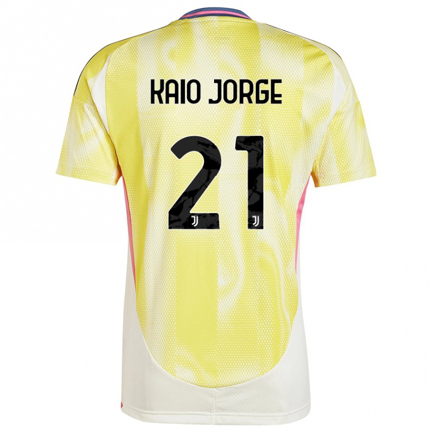 Vaikiškas Kaio Jorge #21 Saulės Geltona Išvykos Marškinėliai 2024/25 T-Shirt