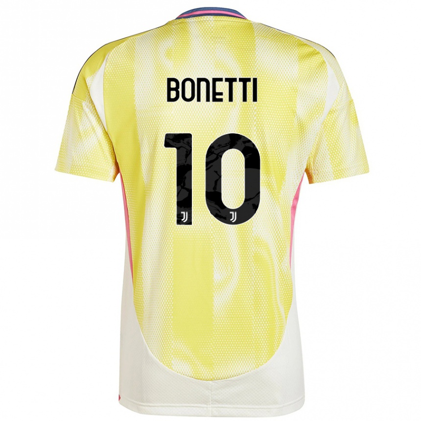 Vaikiškas Andrea Bonetti #10 Saulės Geltona Išvykos Marškinėliai 2024/25 T-Shirt