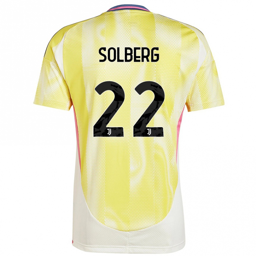 Vaikiškas Elias Solberg #22 Saulės Geltona Išvykos Marškinėliai 2024/25 T-Shirt