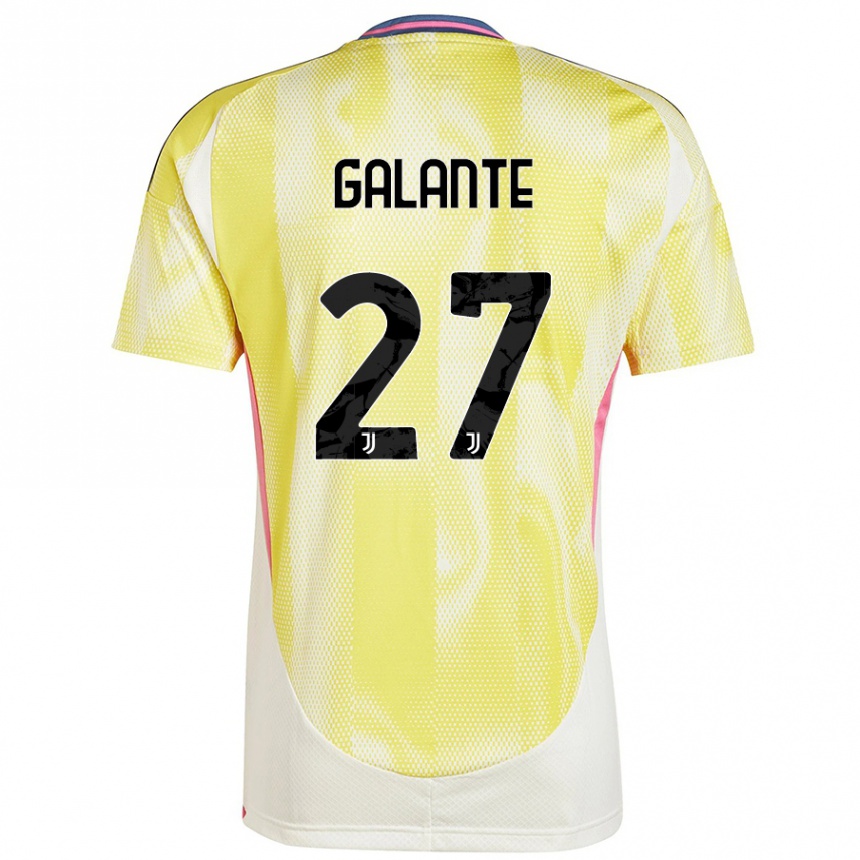 Vaikiškas Tommaso Galante #27 Saulės Geltona Išvykos Marškinėliai 2024/25 T-Shirt