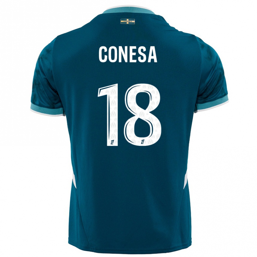 Vaikiškas Anna Conesa #18 Turkio Mėlyna Išvykos Marškinėliai 2024/25 T-Shirt