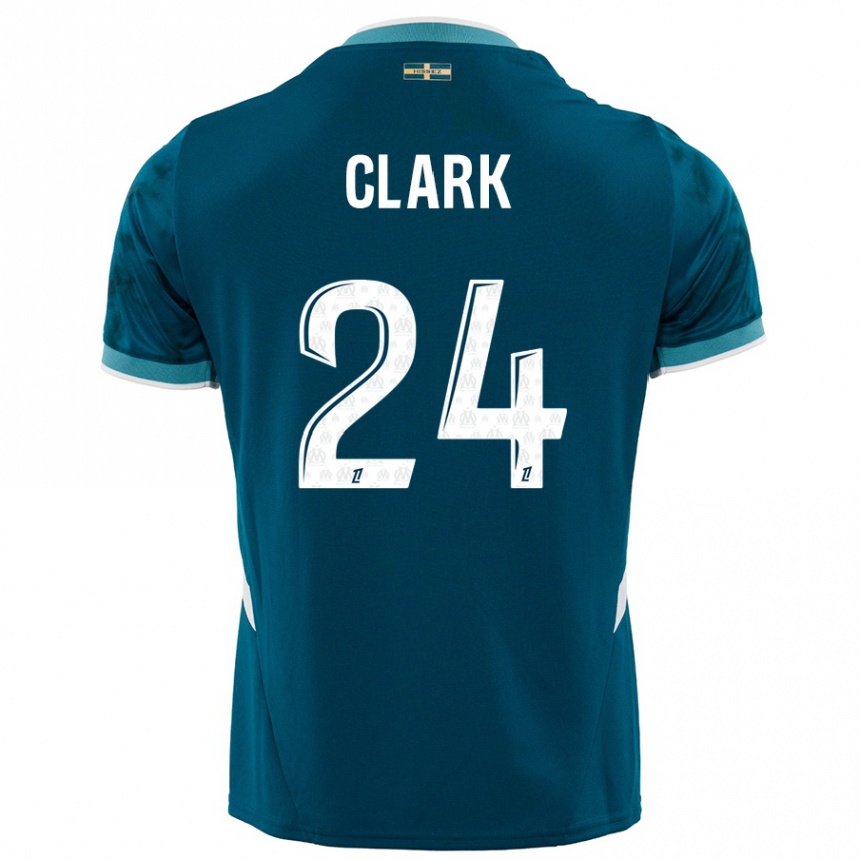 Vaikiškas Ashley Clark #24 Turkio Mėlyna Išvykos Marškinėliai 2024/25 T-Shirt