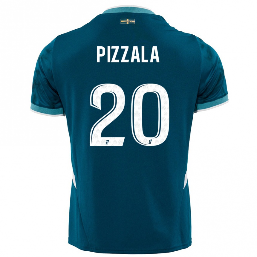 Vaikiškas Caroline Pizzala #20 Turkio Mėlyna Išvykos Marškinėliai 2024/25 T-Shirt