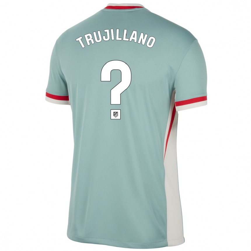 Vaikiškas Guillermo Trujillano #0 Šviesiai Smėlio Spalvos Mėlyna Išvykos Marškinėliai 2024/25 T-Shirt