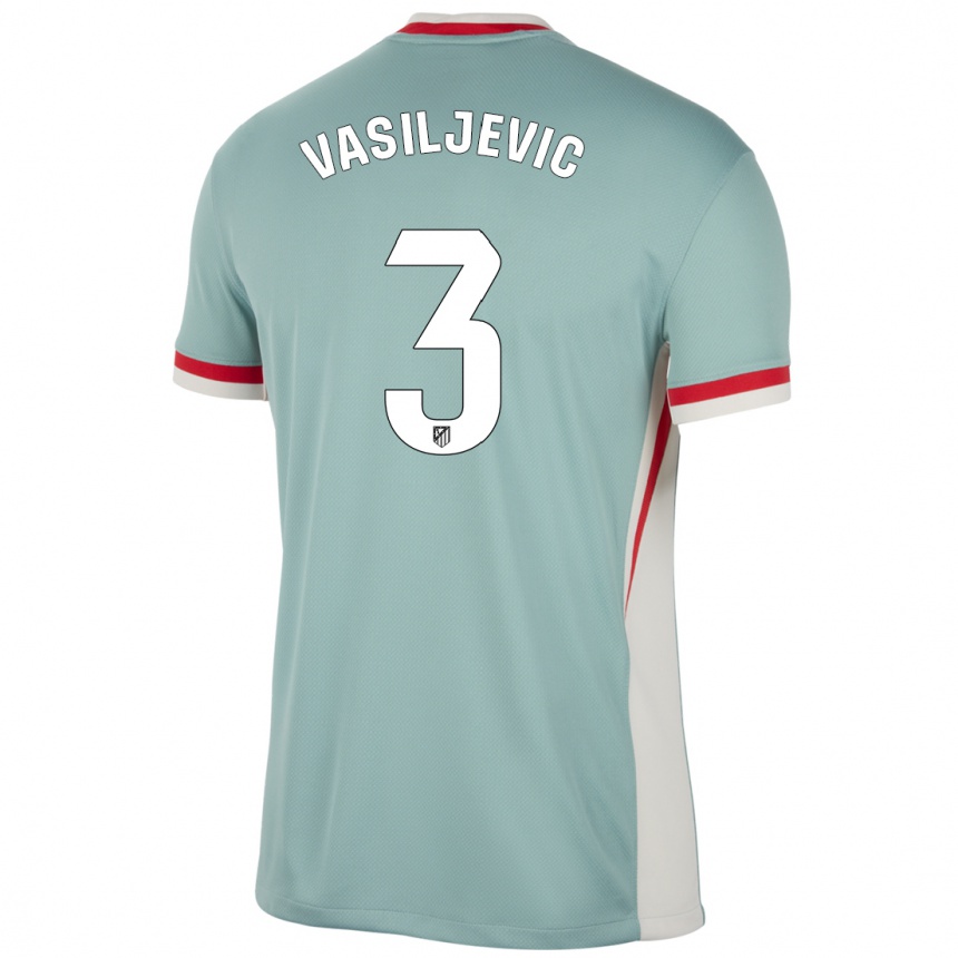 Vaikiškas Ivan Vasiljevic #3 Šviesiai Smėlio Spalvos Mėlyna Išvykos Marškinėliai 2024/25 T-Shirt