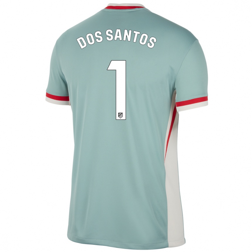 Vaikiškas Alex Dos Santos #1 Šviesiai Smėlio Spalvos Mėlyna Išvykos Marškinėliai 2024/25 T-Shirt