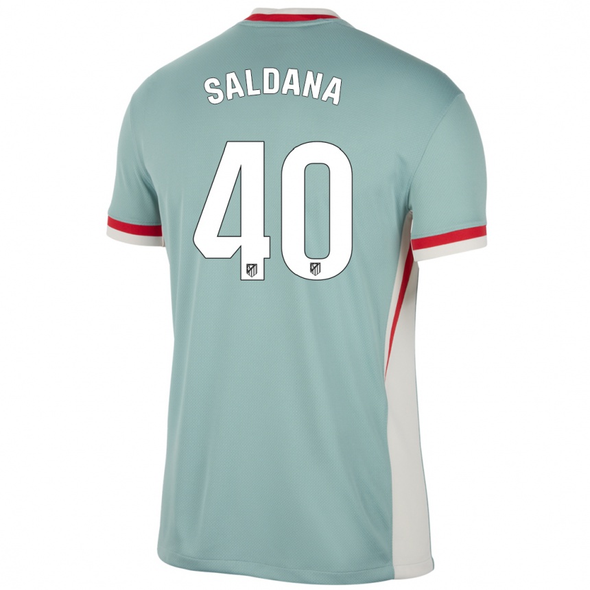 Vaikiškas Jose Saldana #40 Šviesiai Smėlio Spalvos Mėlyna Išvykos Marškinėliai 2024/25 T-Shirt