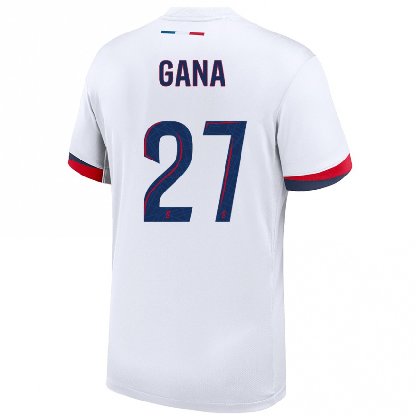 Vaikiškas Idrissa Gana Gueye #27 Balta Mėlyna Raudona Išvykos Marškinėliai 2024/25 T-Shirt